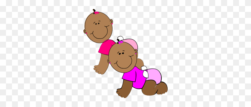 282x299 Twin Babies Cliparts - Twin Day Clipart