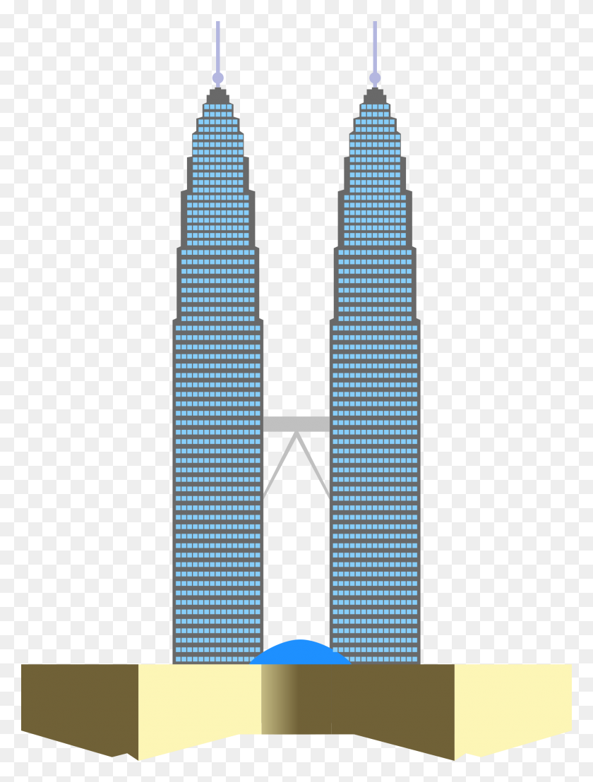 1786x2400 Twin Towers Clipart - City Clipart