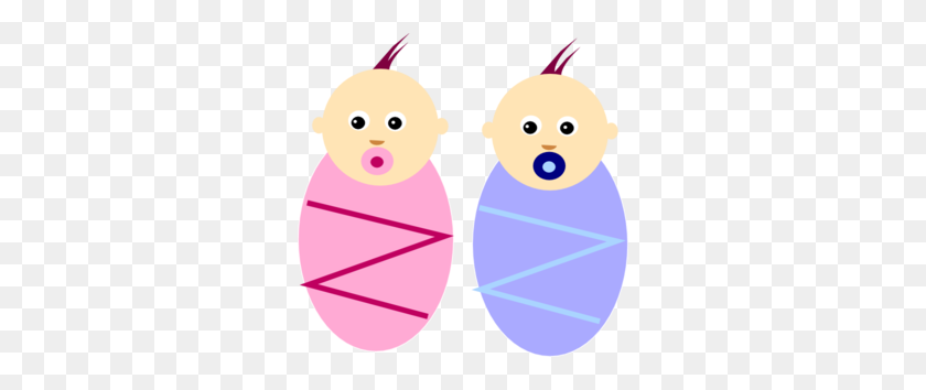 300x294 Twins Boy And Girl Clipart - Its A Girl Clip Art