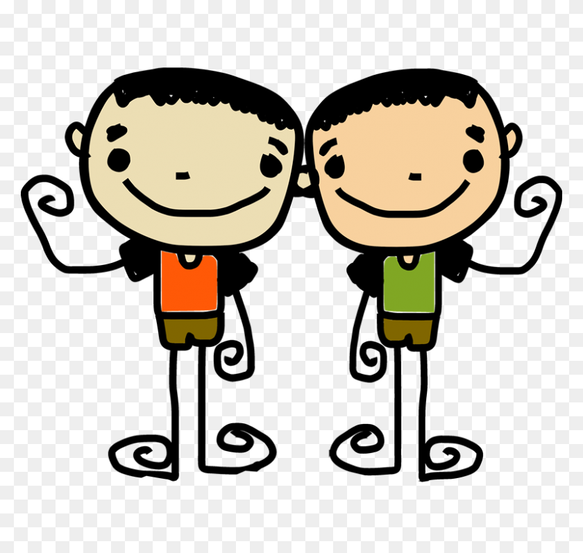 800x756 Twins Clipart - Twin Day Clipart