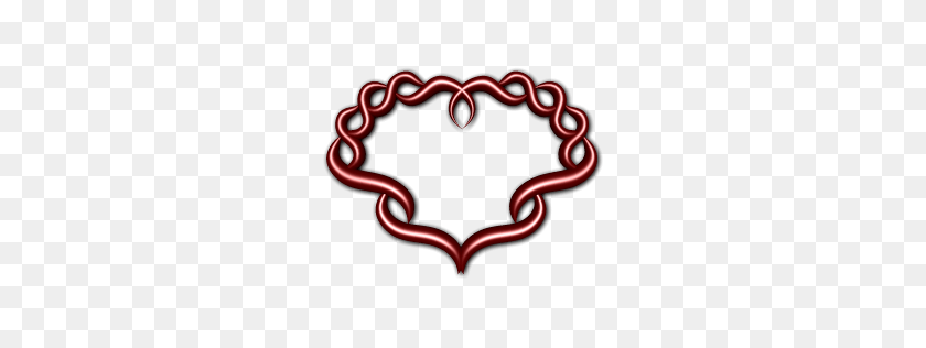 256x256 Twisted Heart Cliparts - Rope Heart Clipart