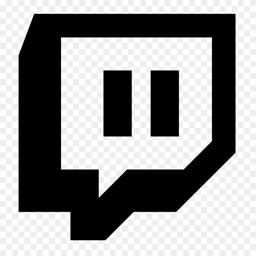 1600x1600 Twitch Filled Icon - White Twitch Logo PNG