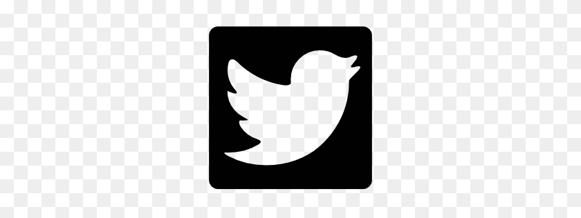 256x256 Twitter Bird Logo Forma En Un Cuadrado Vector Logo Iconos - Twitter Logo Negro Png