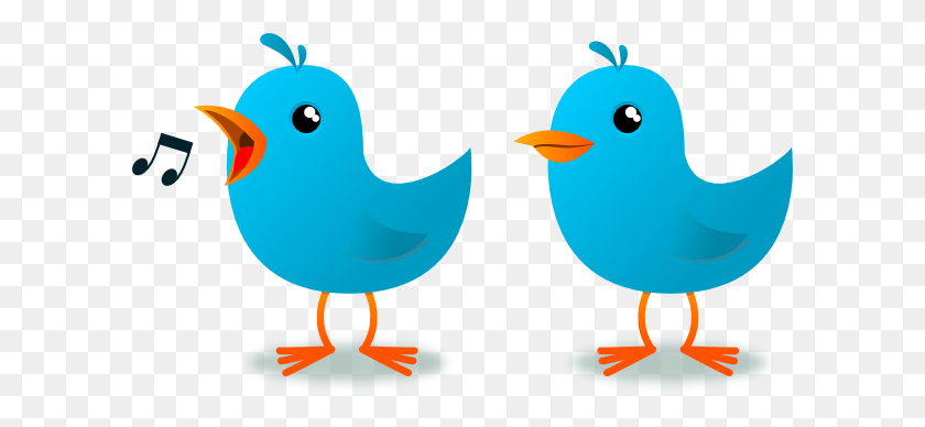 600x328 Twitter Bird Mascot Clip Art - Tweet Clipart