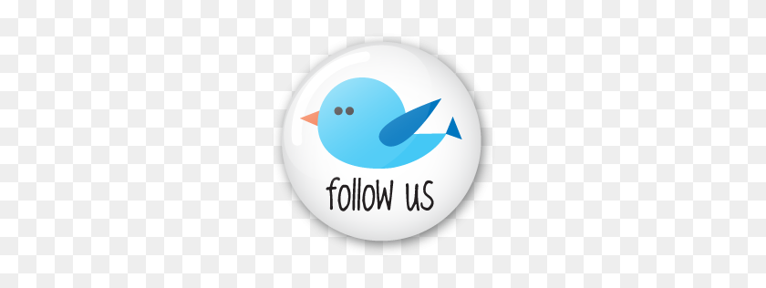 256x256 Кнопка Twitter Значок «Следуй За Нами» Кнопки Twitter Набор Иконок Gl Stock - Подписывайтесь На Нас В Формате Png