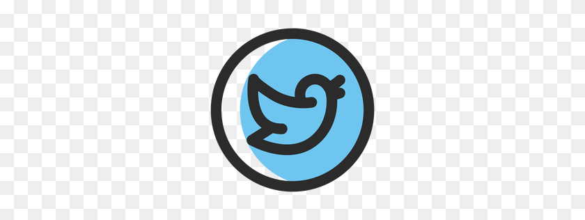 256x256 Twitter Distorted Round Icon - Twitter Icon PNG