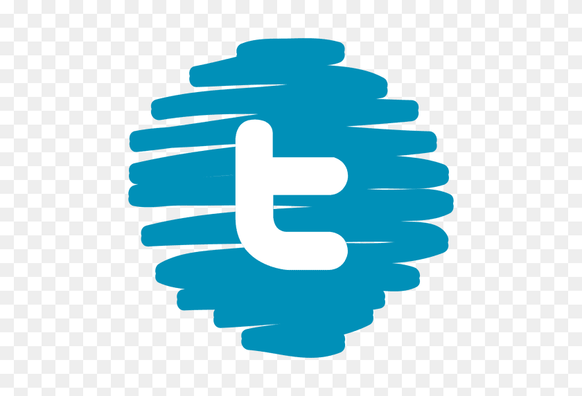 512x512 Twitter Icono Redondo Distorsionado - Twitter Png