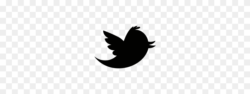 256x256 Icono De Twitter - Logotipo De Twitter En Blanco Y Negro Png