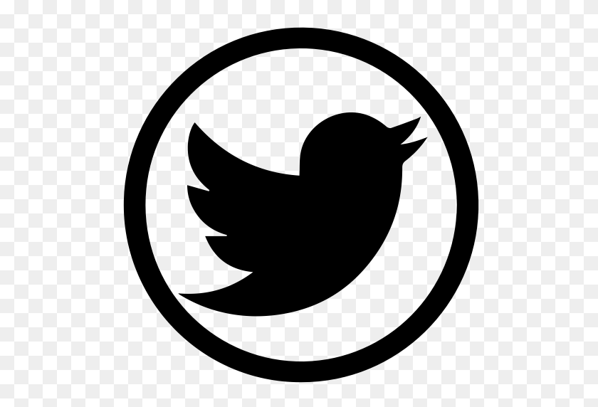 512x512 Logotipo De Twitter Png Círculo Imágenes Blancas - Logotipo De Twitter En Blanco Y Negro Png
