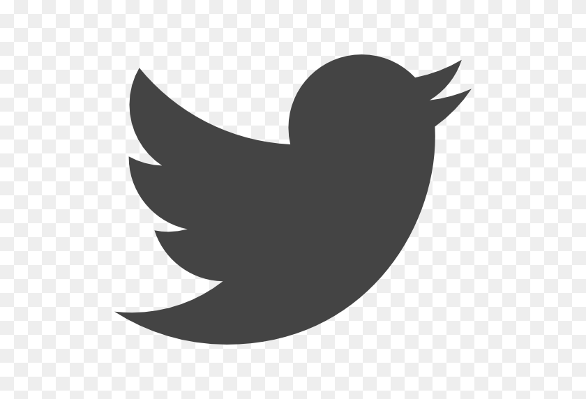 512x512 Силуэт Логотипа Твиттера - Черно-Белый Логотип Твиттера Png
