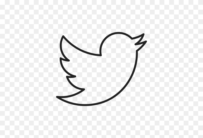 512x512 Icono De Contorno De Twitter - Logotipo De Twitter Png