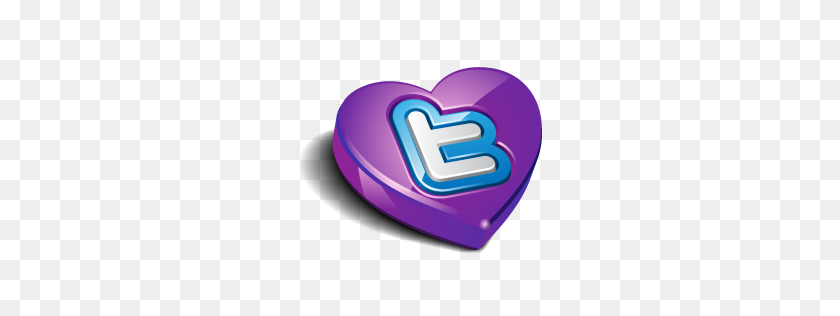 256x256 Twitter Icono De Corazón Púrpura - Corazón Púrpura Png