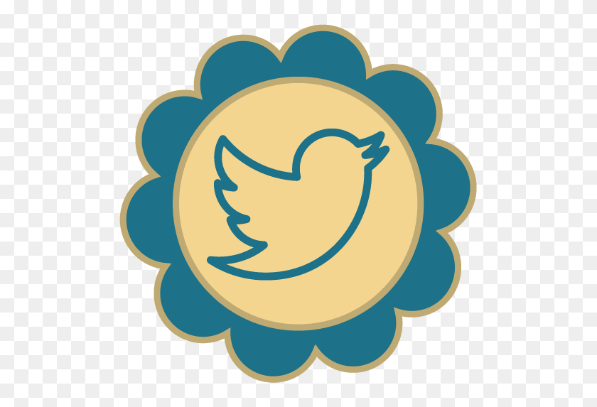 513x513 Twitter Retro Social Media Icons Png - Social Media Icons PNG