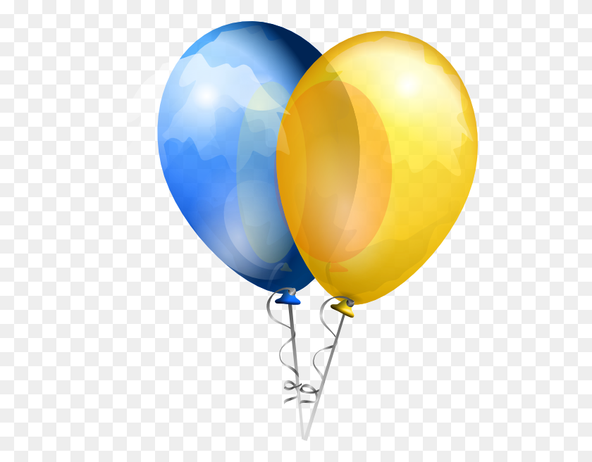 516x596 Two Balloons Png Transparent Two Balloons Images - Yellow Balloon PNG