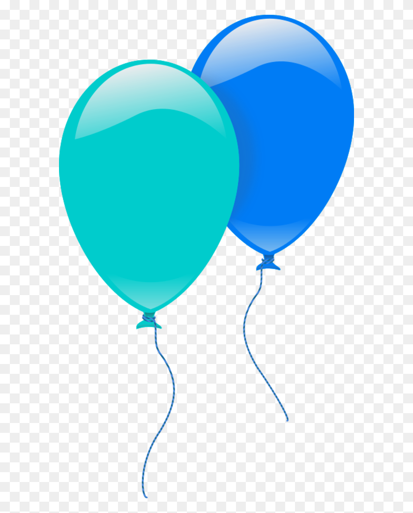 600x983 Two Balloons Png Transparent Two Balloons Images - Blue Balloons PNG