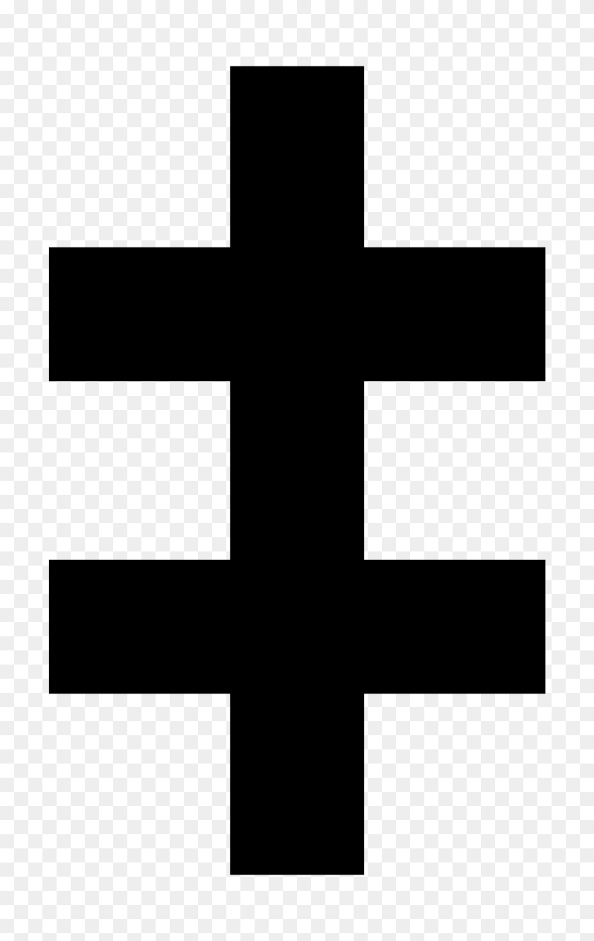 2000x3261 Крест С Двумя Перемычками - Перевернутый Крест Png