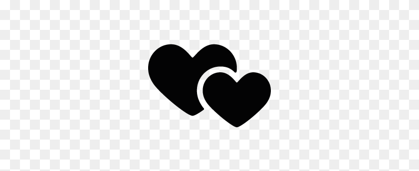 283x283 Два Черных Сердца Png Прозрачный Два Черных Сердца Изображения - Черное Сердце Png