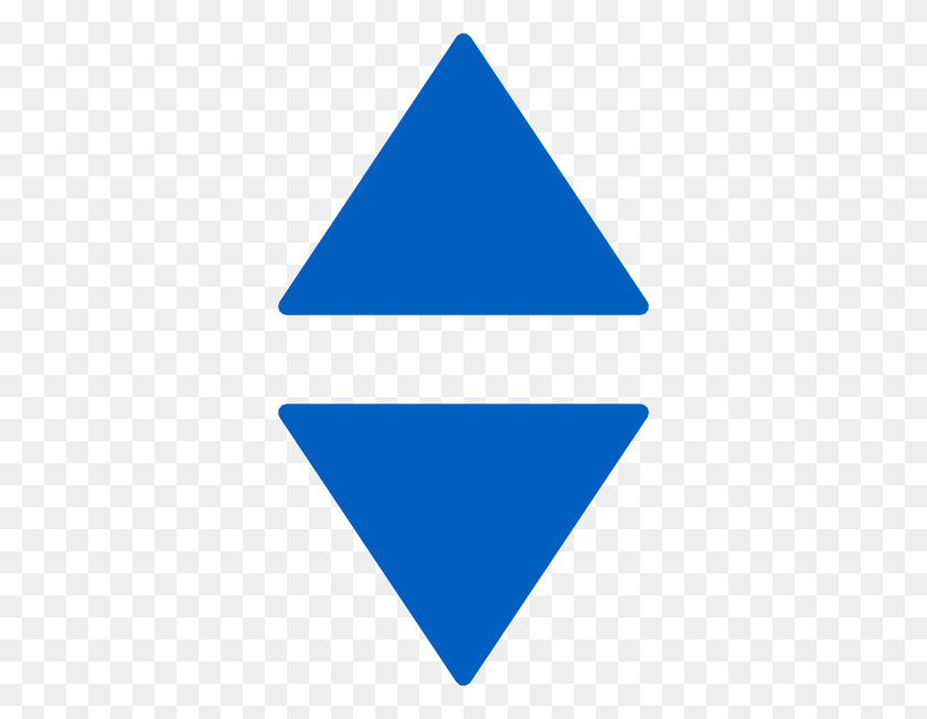 336x592 Imágenes Prediseñadas De Dos Triángulos Azules - Triángulo Azul Png