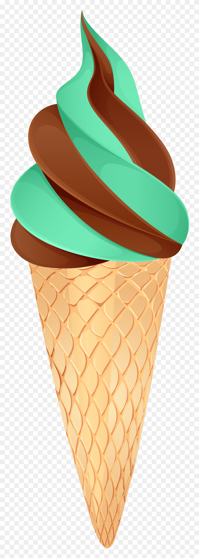 2717x8000 Two Color Ice Cream Green Png Clip Art Gallery - To Serve Clipart