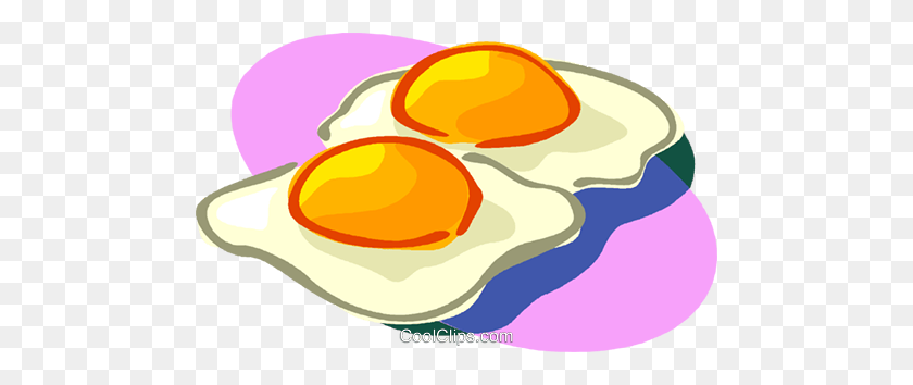 480x294 Dos Huevos, Desayuno Libre De Regalías Vector Clipart Ilustración - Imágenes Prediseñadas De Yema