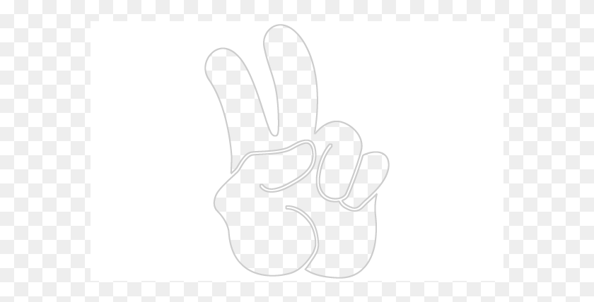 584x368 Two Finger Peace - Peace Sign PNG