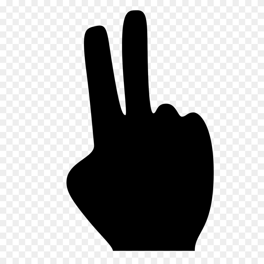 1600x1600 Two Fingers Icon - Finger Point PNG