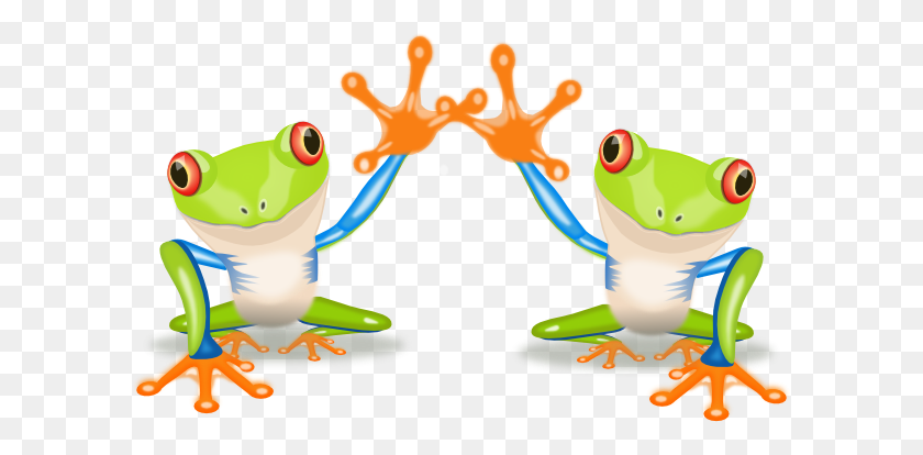 600x354 Two Frogs Png, Clip Art For Web - Frog Clipart PNG