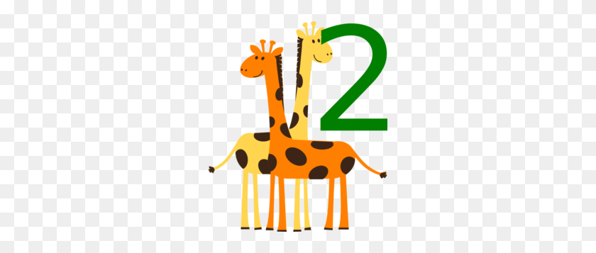 252x297 Two Giraffes - I Voted Clipart