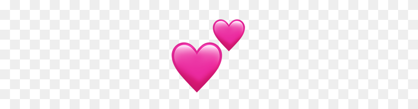 160x160 Two Hearts Emoji On Apple Ios - Macbook Hearts PNG