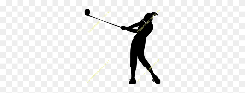 260x262 Two Lady Golfers Clipart - Two Girls Clipart