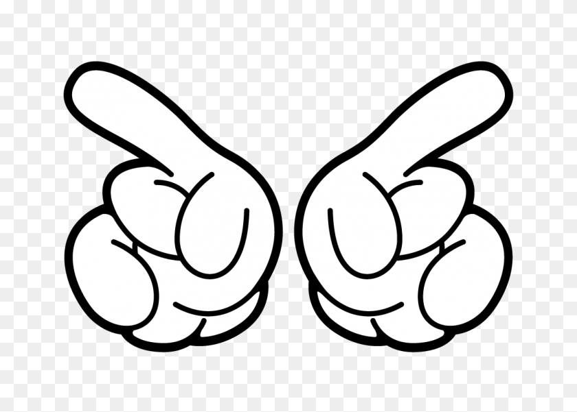 1071x744 Two Mickey's Hands Transparent Png - Cartoon Hand PNG