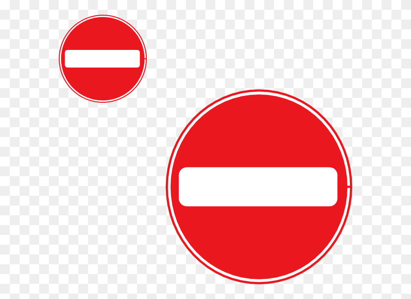 600x551 Two No Entry Signs Clip Art - No Sign Clipart