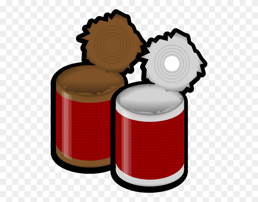 510x596 Two Open Cans Clip Art - Sardine Clipart
