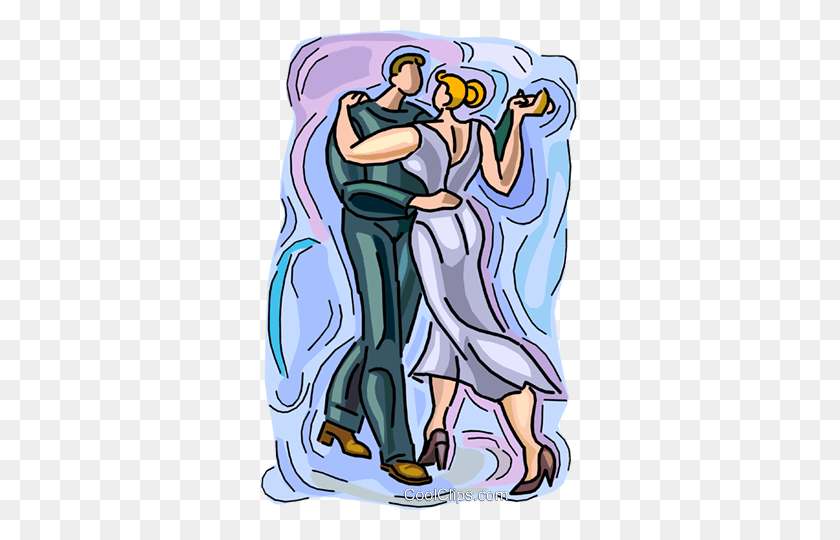 317x480 Two People Dancing Royalty Free Vector Clip Art Illustration - People Dancing Clipart
