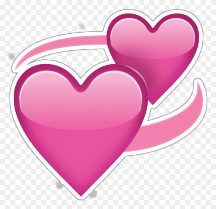 1728x1674 Corazones De Color Rosa Png / Emoji Png