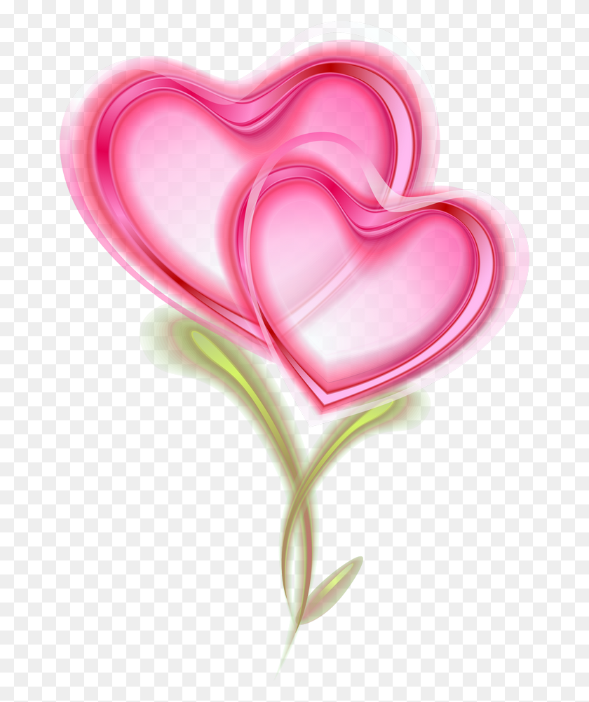 670x942 Two Pink Hearts So Sweet!! Clip Art - Blood Vessel Clipart