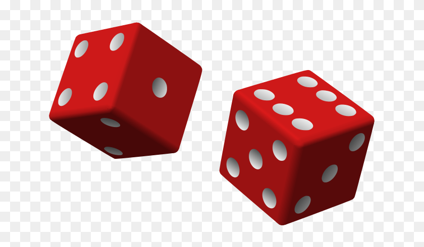 671x430 Two Red Dice - Dice PNG