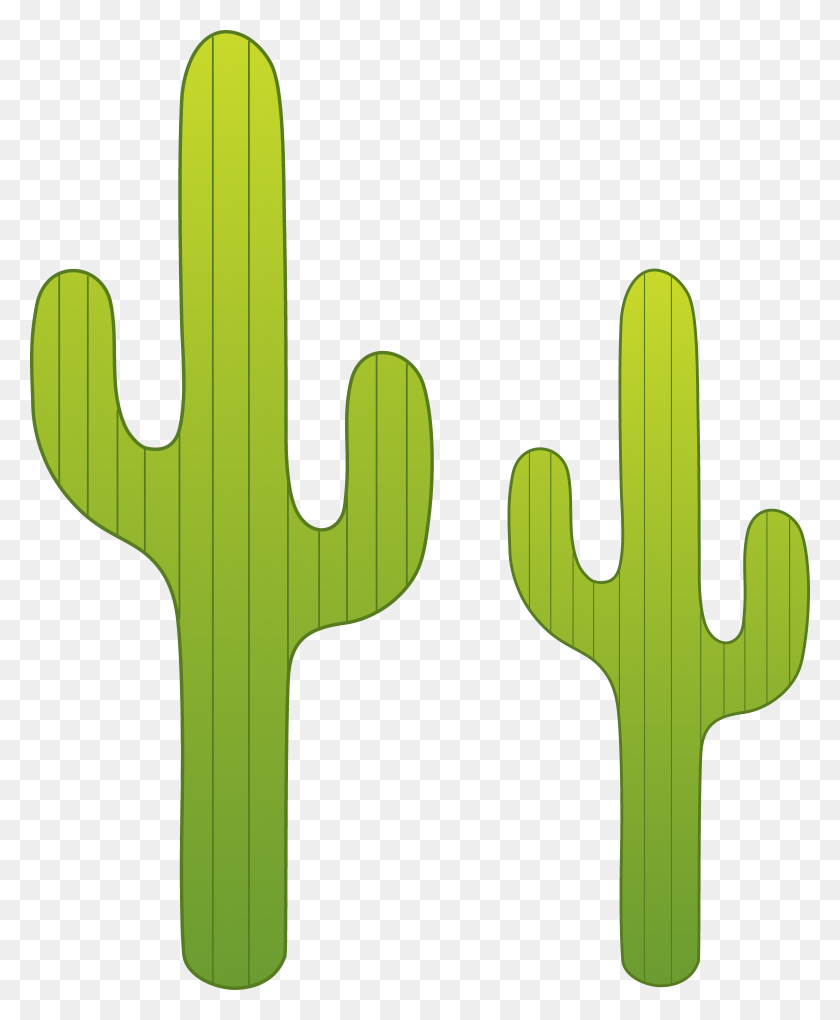 5702x7020 Two Saguaro Cacti - Cactus Clipart PNG