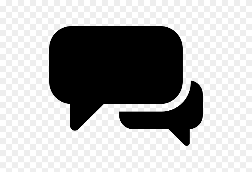 512x512 Two Speech Bubbles Png Icon - Talking Bubble PNG