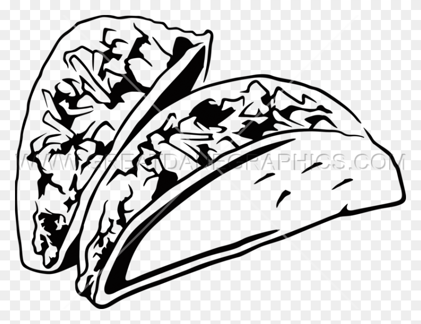 825x621 Two Tacos Production Ready Artwork For T Shirt Printing - Taco Clipart