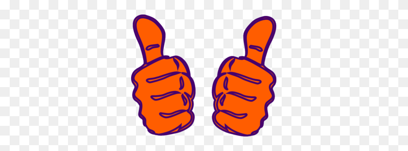 299x252 Two Thumbs Up, Purple, Blue Clip Art - Thumbs Up Clipart