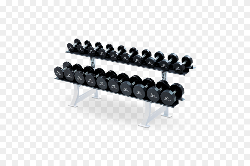 500x500 Two Tier Dumbbell Rack - Dumbbell PNG