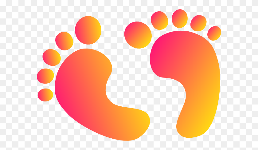 600x428 Two Tone Baby Feet Clip Art - Two Clipart