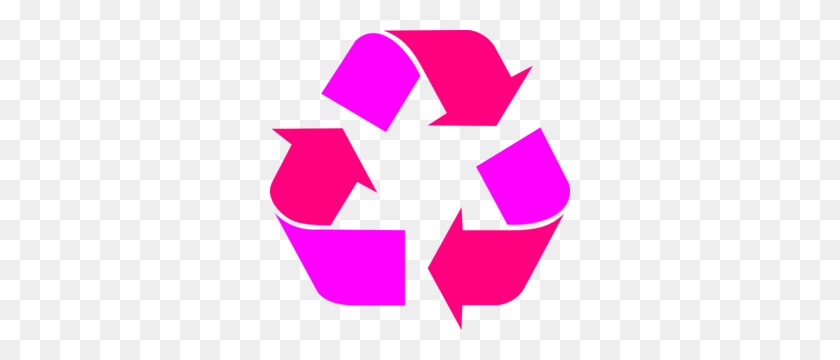 300x300 Two Tone Pink Recycle Symbol Clip Art - Recycle Sign Clip Art