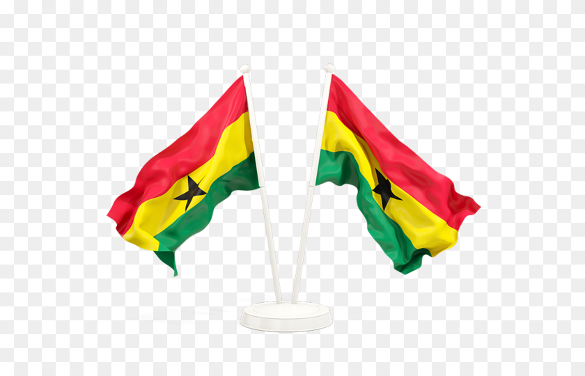 640x480 Dos Ondeando Banderas Ilustración De La Bandera De Ghana - Bandera De Ghana Png