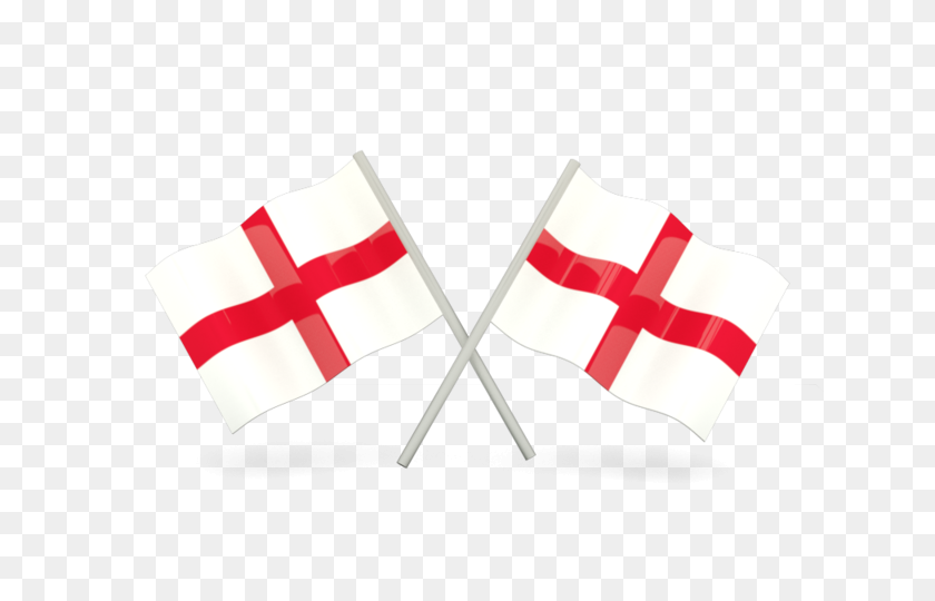 640x480 Two Wavy Flags Illustration Of Flag Of England - England Flag PNG