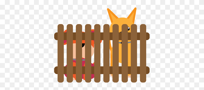 393x311 Types Of Fences For The Dog - Fence PNG