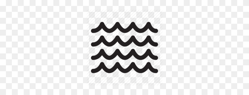 260x260 Typhoon Waves Clipart - Wave Clipart Black And White