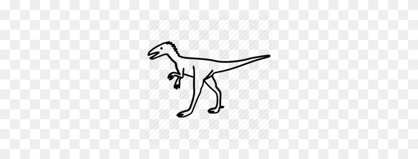 260x260 Тираннозавр - Тираннозавр, Черно-Белый Клипарт
