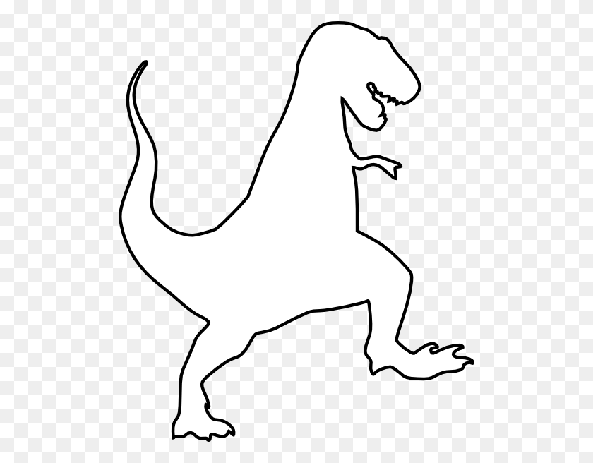 504x596 Тиранозавр Рекс Клипарт Линии Искусства - Милый Тираннозавр Клипарт